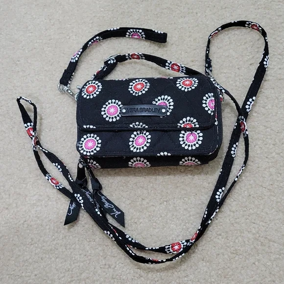 Vera Bradley Parisian Pom Poms Crossbody Wallet - Picture 1 of 4